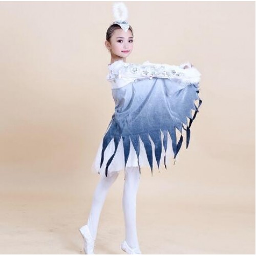 Children Modern Dance Costumes Dance Animal Characters Costumes Halloween Birds Clothing Sparrows Magpie Performance clothing